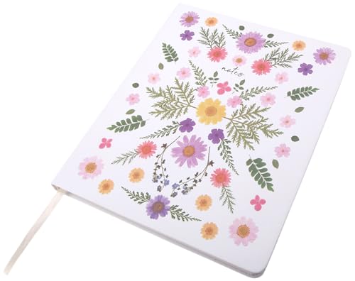 Carnet ligné floral gravé couverture rigide Eccolo de bureau élégant