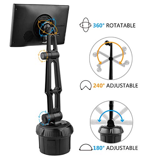 Gps Car Mount Cup Holder With Adjustable Arm For Garmin - Replacement Gps Cupholder Ball Mount For Garmin Nuvi Dezl Drive Drivesmart Zumo Driveassist Driveluxe Streetpilot Rv Portable Navigator #TOP4