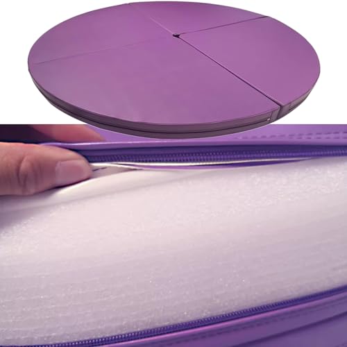 Tapis de crash pour pole dance violet rond et pliable