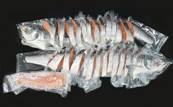鮭尻尾約５ｋ  特明太２ｋ ２セット  coppa サーモン 刺身 二尾 銀鮭 ドレス (1.7kg) 850g×2尾 宮城県