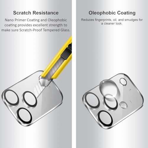 Image of SupCares Premium Camera Lens Protector Tempered Glass Compatible For iPhone 17 Pro With Installation Kit | Edge to Edge Coverage | Transparent | Pack of 2