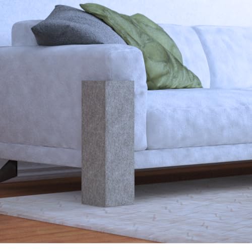 Arranhador para Gatos de canto Sofá Gatto Karino - Kit 2un Carpete 15cm x 60cm - Bege Castor