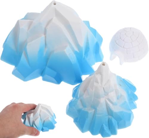 Image of Kisangel 3pcs Miniature Arctic Scene Figurines PVC Mini Glacier and Igloo Model Mountain Figurine Mini Glacier Crafts for Micro Landscape Decoration