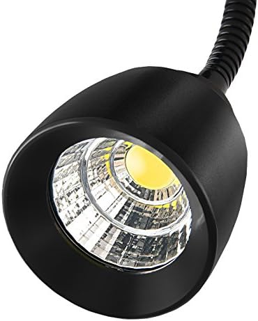 5W Pure White LED Ceiling Light Picture Spot Lamp Fixture Flexible Pipe Painted Black