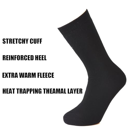 Thermal Socks for Men Winter Heavy Warm Socks Extra Thick Insulated Heated Crew Boot Socks for Cold Weather 2 Pairs2