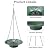 Hanging Bird Bath with Solar Fountain, 12.6" Solar Powered Bird Bath, Metal Hummingbird Fountain Bird Bath for Garden, Patio, Lawn Decor, Green