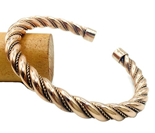 Healing Lama Handmade Traditional Design Twisted Copper Bracelet. 100% Pure Raw Copper Bracelet. (Twisted) #TOP5