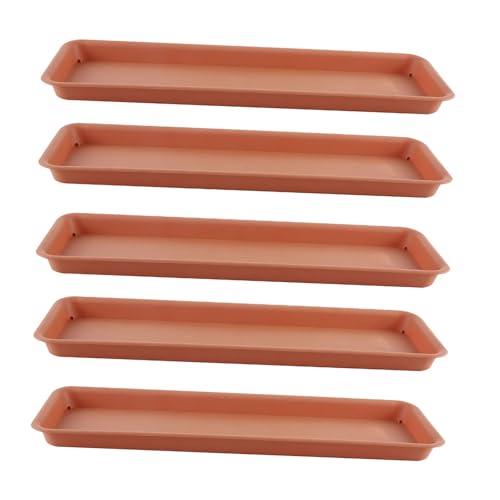 5X Plant Saucers Planter Saucers Sturdy Compact Practical Flower Pot Trays Plant Water Drip Trays for Yard Garden Windowsill, Red