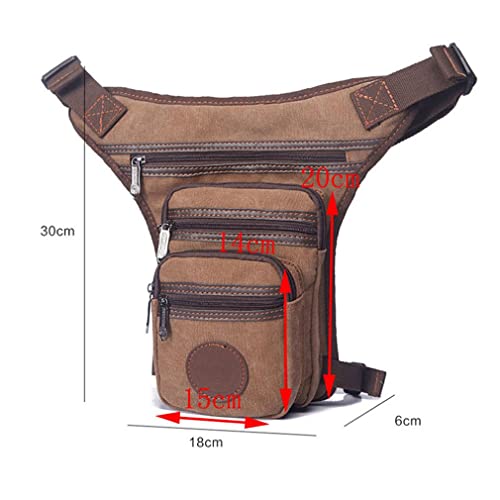 Bolsa de perna de lona para caminhadas pacote de cintura para homens mulheres multiusos motocicleta