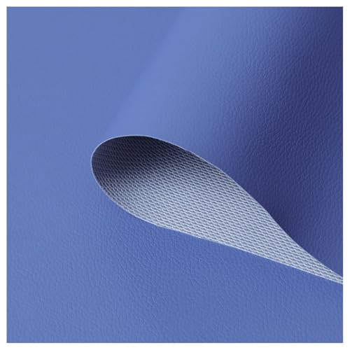 Simili cuir piqué bleu 1.6x2m tissu ameublement vinyle pour chaises et canapés
