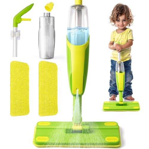 Toddler Spray Mop-Montessori Toys Mini Size Cleaning Mini Mop that Really Spray -Kid Pretend Play Toys Gift for Toddlers Girls Boys