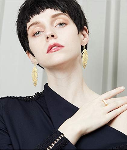Amazon Brand HIKARO 14K Gold Plated Leaf Vintage Dangle Earrings For Women Drop Earrings Jewelry Gifts for Women Girl Gifts Present Valentines Birthday Anniversary Mothers Day Christmas