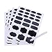 STOBOK 240 Pcs Étiquettes de Tableau Noir Réutilisable Étanche Tableau Noir Autocollant Mural avec Marqueur de Craie Blanche pour Pots de Bricolage Épice Artisanat Cuisine à Domicile
