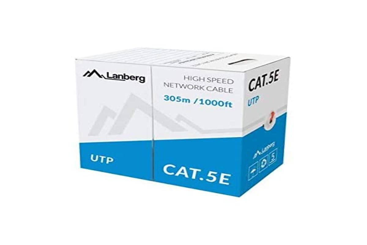LANBERG BOBINA CAT.5E UTP 305M SOLID CCA ROJO