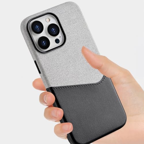 CQSJX Magnétique Coque pour iPhone 15 Pro Max/15 Pro/15 Plus/15, Mince Léger Toucher Soyeux Affaires Cuir Étui avec Emplacements Cartes,Marron,15Pro – vue 6