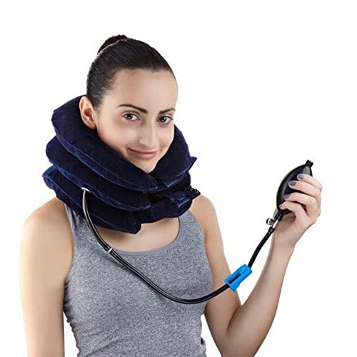 GixTimeed Retractor de cuello inflable para estirar el cuello, relajar el cuello y los hombros, aliviar el dolor y apoyar los hombros Cover