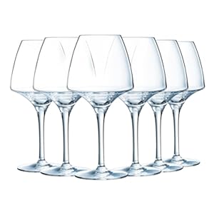 Chef et Sommelier Open Up Collection Set of 6 Crystal Wine Glasses 32cl Protasting Ideal Tasting Modern and Elegant Made in France Transparent