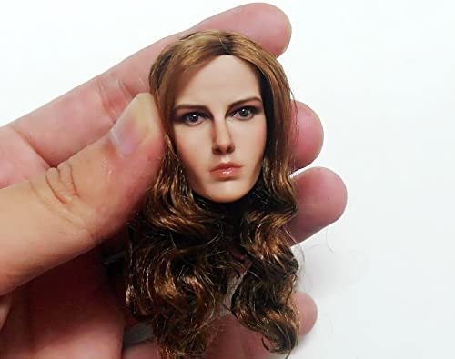 Tête de femme 1/6 cheveux longs bouclés pour remplacer une tête abîmée