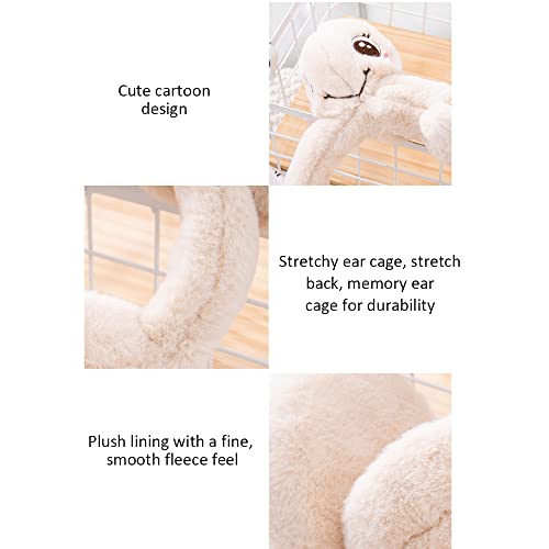Winter Furry Warm Earmuffs, Cute Bunny Ear Warmers with Pop Up Moving Jumping Ears for Unisex Boys & Girls2