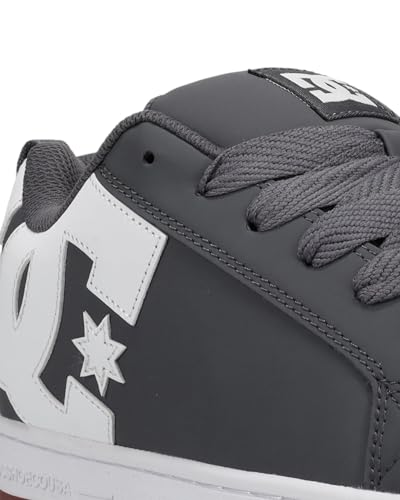 DC Men's Court Graffik Skate Shoe, Grey/White2