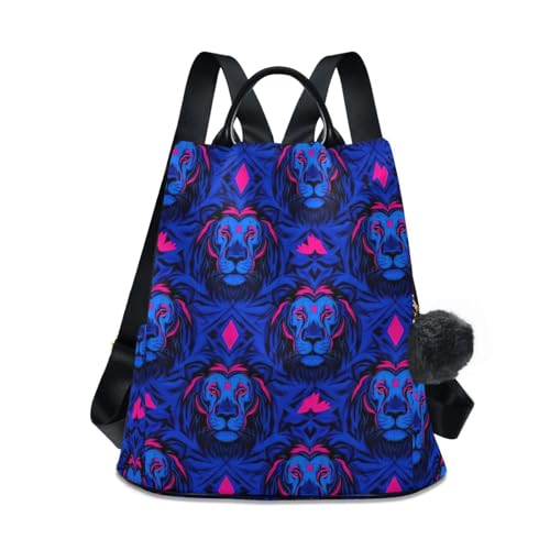 Sac multi-poches bleu tête de lion pour protéger vos affaires en voyage
