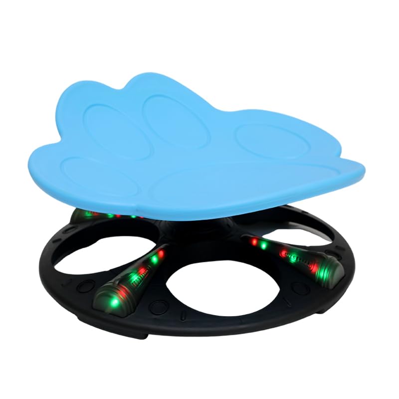 Drehstuhl Kinder Autismus mit Griff, 360° Karussell Adhs Stuhl Sensorik Spielzeug mit Musikfunktionen und Bluetooth, Autismus,Adhs Hilfsmittel, Spielzeug, 55 * 55cm (Blau + Schwarz)