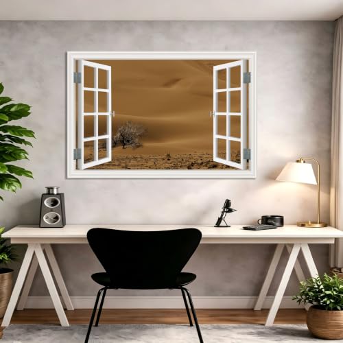 Cuadro lienzo efecto ventana para conectar tu hogar con un paisaje de lago 4