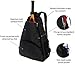 LISH Men's Court Advantage Tennis Backpack - Racket Holder Sport Bag for Tennis, Racquetball, Squash (Black)