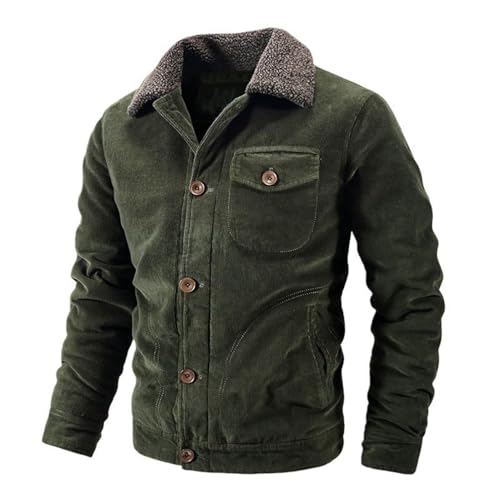 Chaqueta acolchada de pana para hombre con acabados de alta calidad