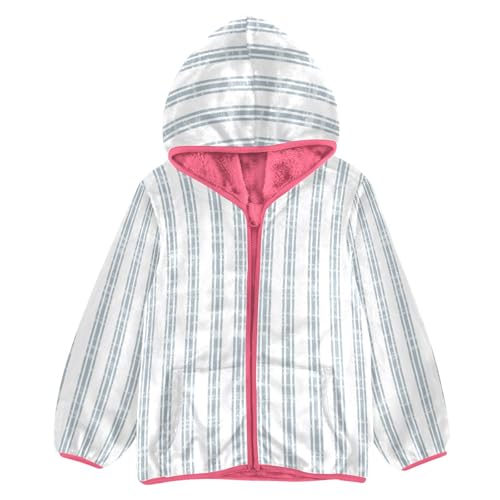 GuoChe Seamless Vertical Stripes Texture Boy Hooded Fleece Jacket