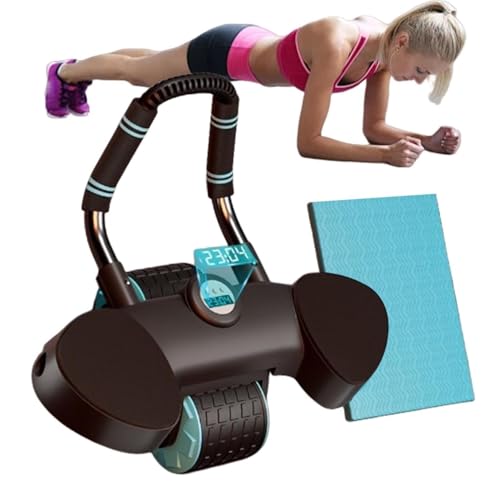 Rueda abdominal con retroceso automático para entrenamiento de core en casa 7
