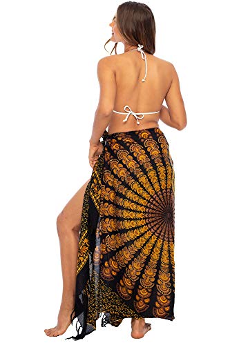 Back From Bali Womens Sarong Beach Swimsuit Bikini Cover up Wrap Peacock & Clip2
