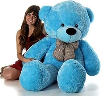AVSHUB Soft Toy Teddy Bear for Girl Furry Soft Plushie Soft Toys for Kids Birthday & Valentine Gift (Blue-4 Feet)