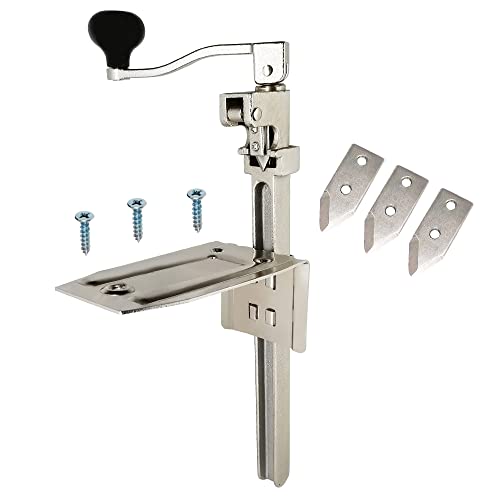 Boicafe Commercial Can Opener With 3 Blades, Manual Heavy Duty Can Opener, Industrial Can Openers With Steel Base Adjustable Height 11Inch, Fits For Restaurant, Hotel, Bar #TOP12