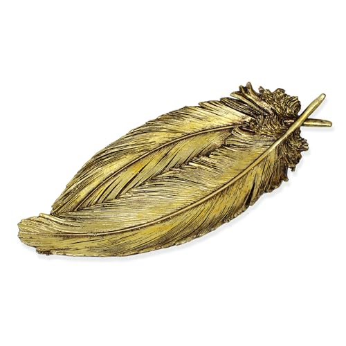 Plateau feuille dorée 43 cm pour sublimer une table basse vide et sans vie