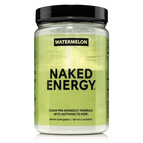 NAKED Watermelon Energy – Clean Pre Workout Supplement for Men and Women, Vegan Friendly, No Added Sweeteners, Colors Or Flavors – 30 Servings