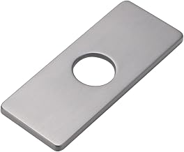 Kitchen Sink Hole Plate Stainless Steel Hole Cover Plate Rectangular Lid Plate for Bathroom Kitchen Sink Faucet (Grey)
