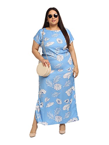 Image of Flambeur Women's Crepe Fit and Flare Maxi Dress
