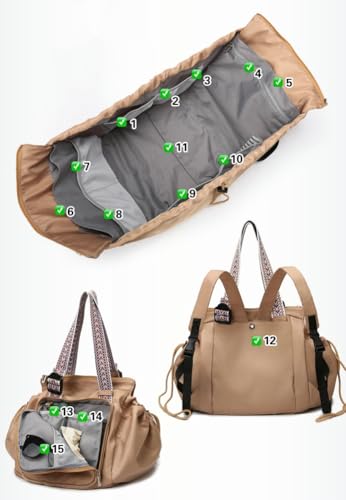 Slouchy Nylon Hobo Bags Women Trendy Underarm Crescent Shoulder Bag College Crossbody Purses Travel Tote Handbag Backpack3