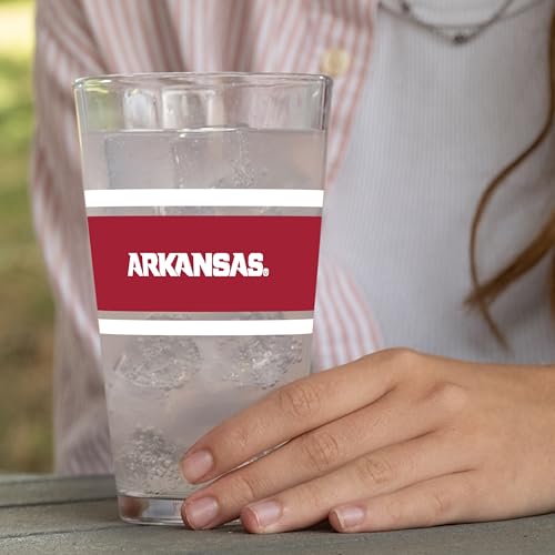 Image of Logo Brands NCAA 16 oz Pint Glass - Durable Glass With Bold Team Color- Chip-Resistant Rim Drinkware For Fans, Tailgates, Home Bars & Everyday Use