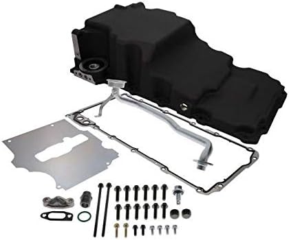 LS High Tuck Retro-fit Oil Pan w/Oil Return Bosses - Black Finish