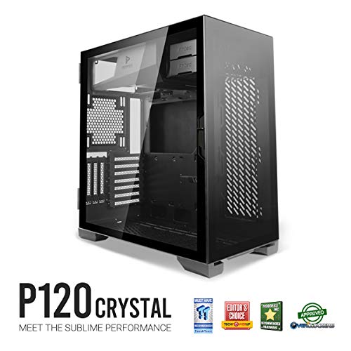 Antec Performance Series P120 Crystal E-ATX Mid-Tower Case, Tempered Glass Front & Side