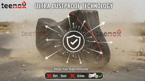 Image of Teenox - Full Coverage Bike Body Cover Compatible with Yamaha FZ-S FI Ver 4.0 DLX Upto 2026 Model Black