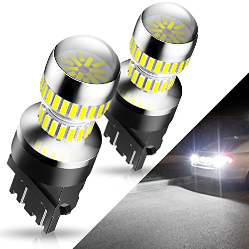 Image of AUXITO 3157 LED Bulb White Reverse Lights, Super Bright 3156 3056 3057 4157 3047 4057 3457 4114 LED Bulb with Projector for Backup Reverse DRL Signal Parking Brake Tail Lights, Pack of 2