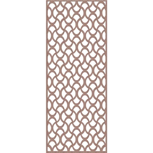 Image of 27 3 /8 inchW x 69 3 /8 inchH x 3 /8 inchT Resort Decorative Fretwork Wood Wall Panels, Walnut