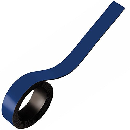 Magnetic-Racking Strip 50mm Wide x 0.85mm Thick x 5M Long, Color Strip Roll can be Written on to Mark Areas - Labeling Tape for Magnetic Labels, Quickly Removable, Color:Blue