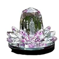 Amazon.co.jp: (pont du monde) クリスタルガラス 観音菩薩像 置物