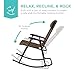 Best Choice Products Foldable Zero Gravity Rocking Mesh Patio Lounge Chair w/Headrest Pillow - Brown