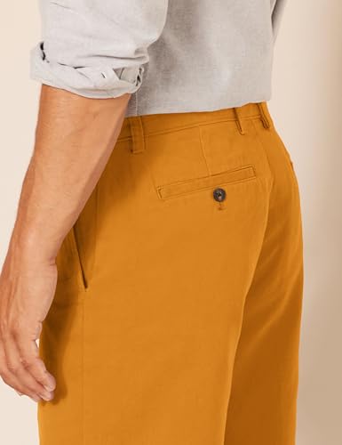 Image of Amazon Essentials Men's Classic-Fit 9 inch Cotton Twill Chino Shorts with Button-Through Pockets