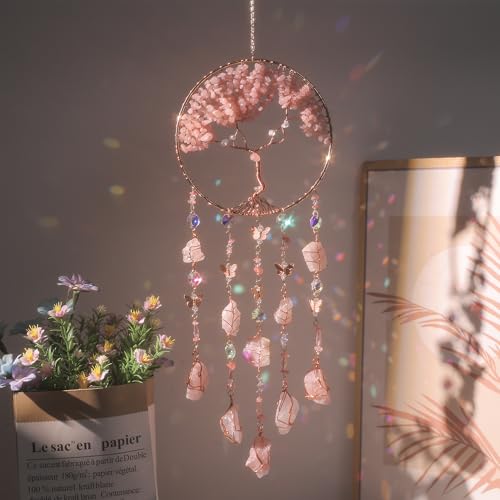 Pink Dream Catchers Crystal Tree of Life...